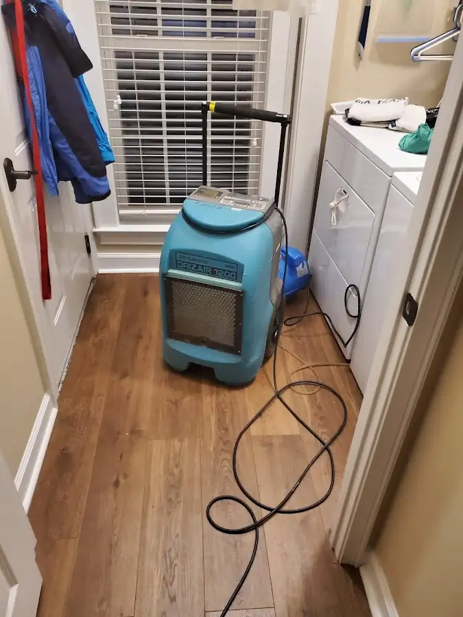 Commercial dehumidifier deployed for Flood Damage Cleanup in North Kingstown